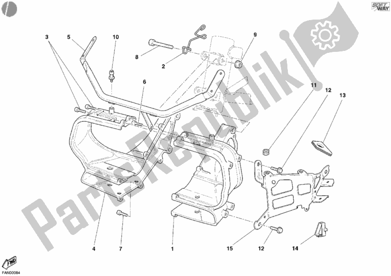 All parts for the Bracket, Headlight of the Ducati Sport ST4 S USA 996 2005